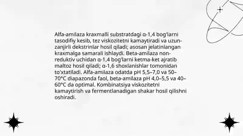 Kraxmalli xom ashyolarni pishirishda amilolitik fermentlarni qollash 4