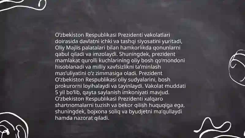 Prezidentlik boshqaruvi tizimi 4