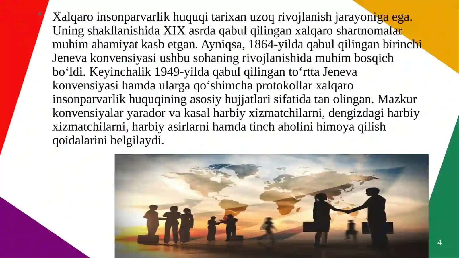 Kombatan va fuqaro shaxs  tushunchasi Harbiy obekt fuqaro obekt tushunchalari. Alohida himoya  qilinadigon obektlar 4