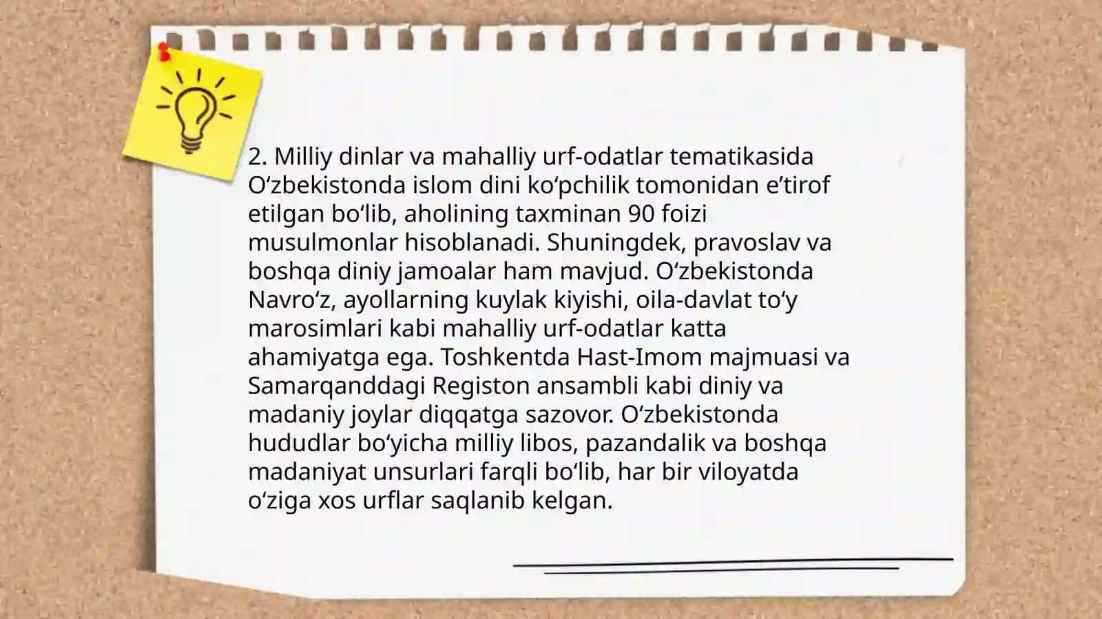 Milliy dinlar Abdunabiyeva Gulirayhon 4