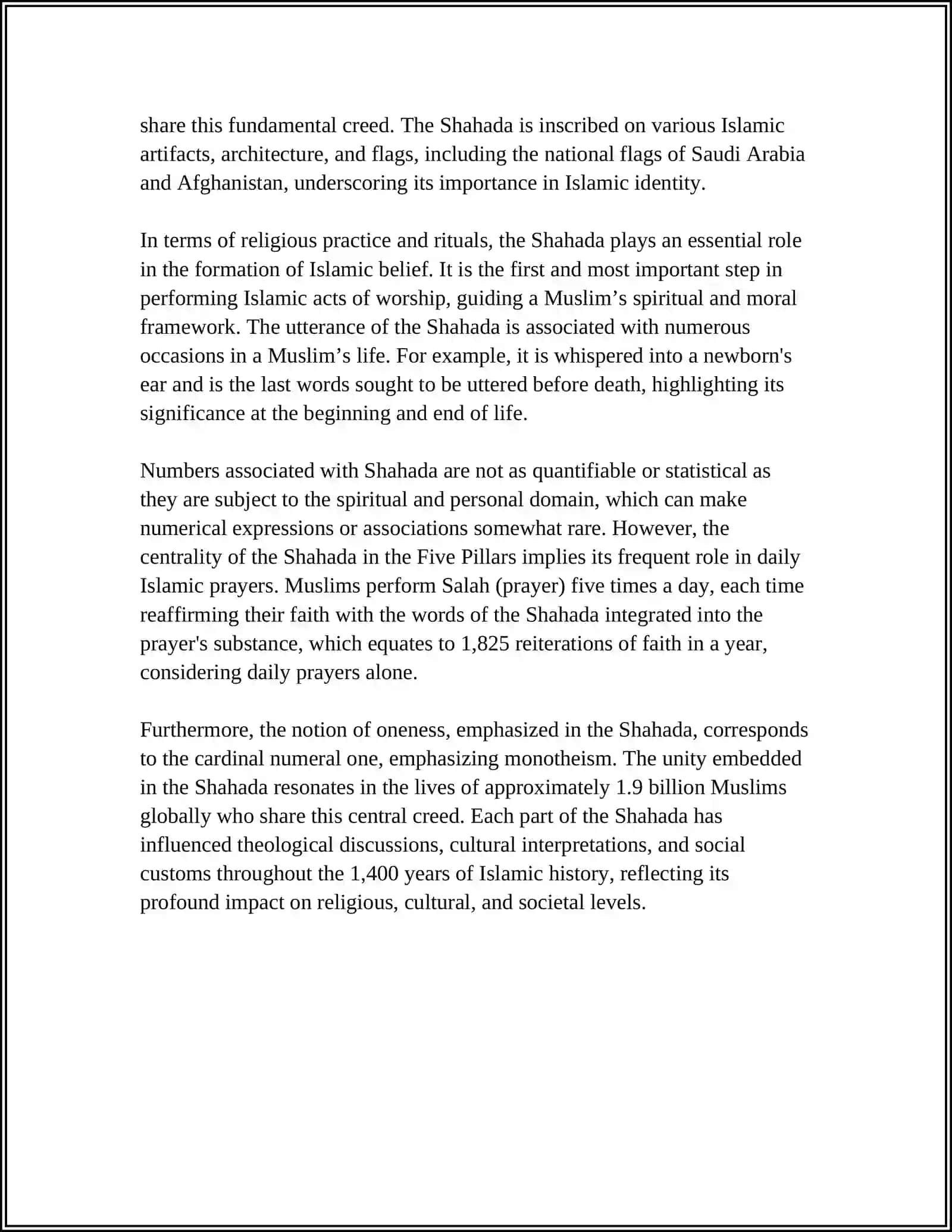 THE FIVE PILLARS OF ISLAM— POSTER 4