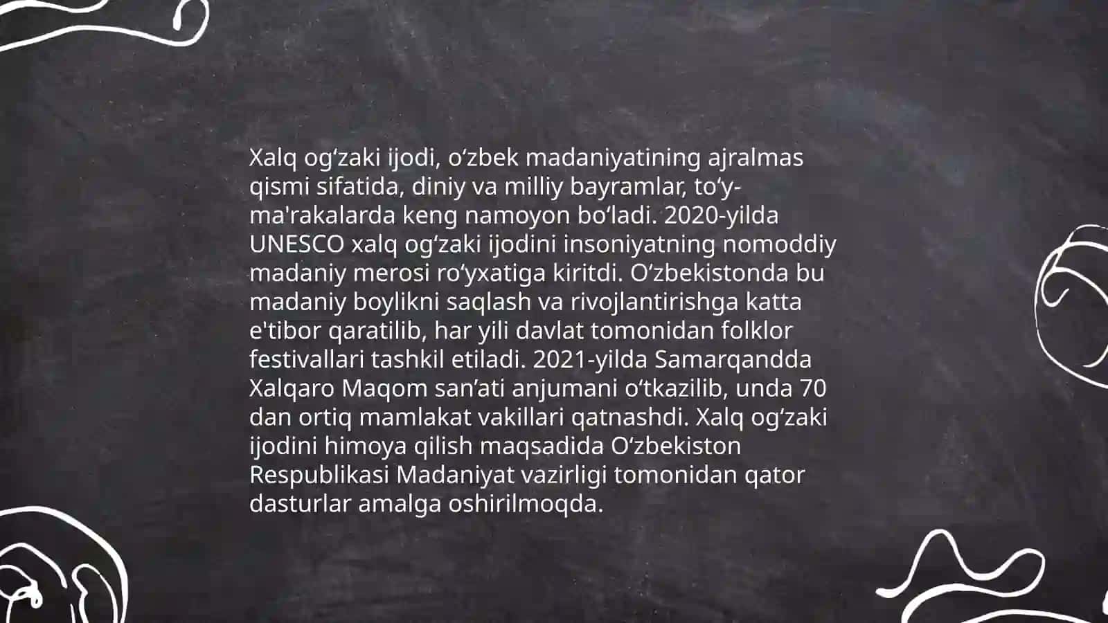 Mustaqillik sharofatida xalq ogʻzaki ijodining davlat maqomiga erishuvi 4