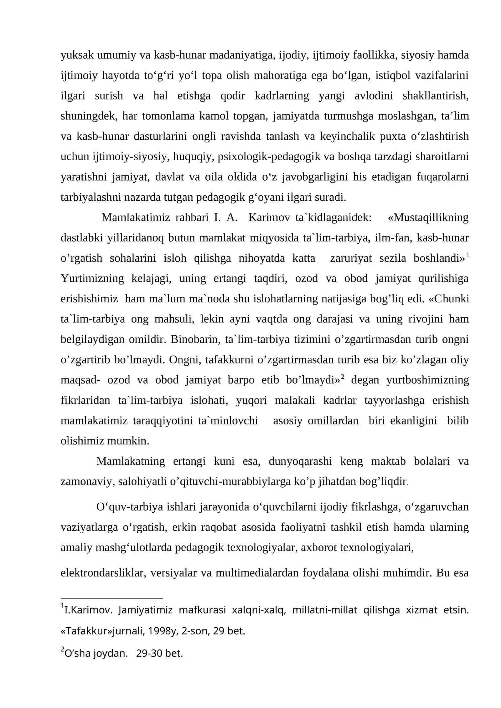 BOSHLANG’ICH SINF O’QUVCHILARINI O’QITISHDA PEDAGOGIK TEXNOLOGIYALARDAN FOYDALANISH 4