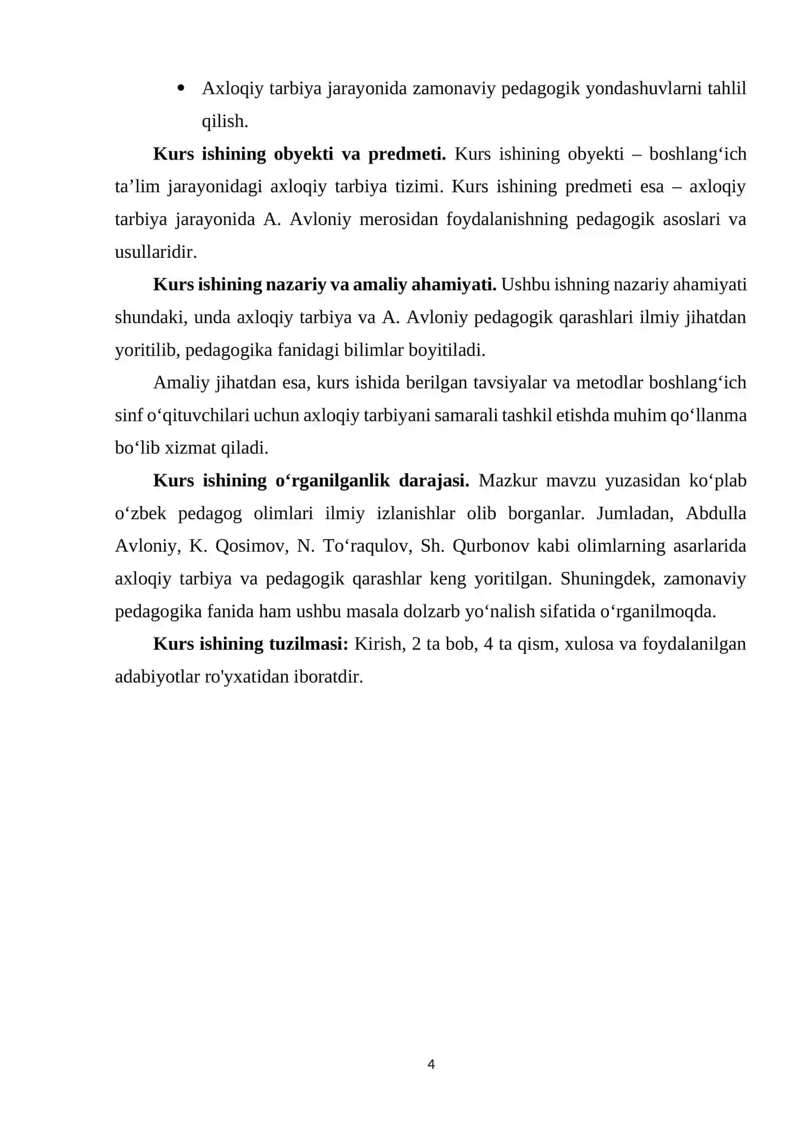 Axloqiy tarbiya jarayonida A. Avloniy merosidan foydalanish 4