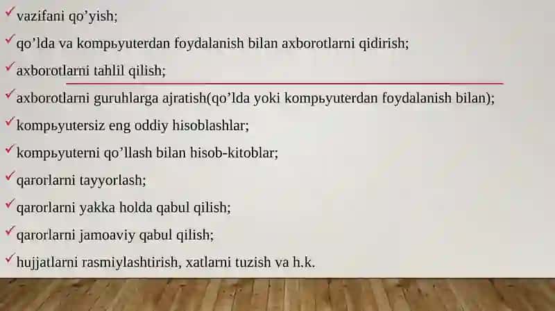 Boshqaruv Mehnatini Tashkil Qilish 4