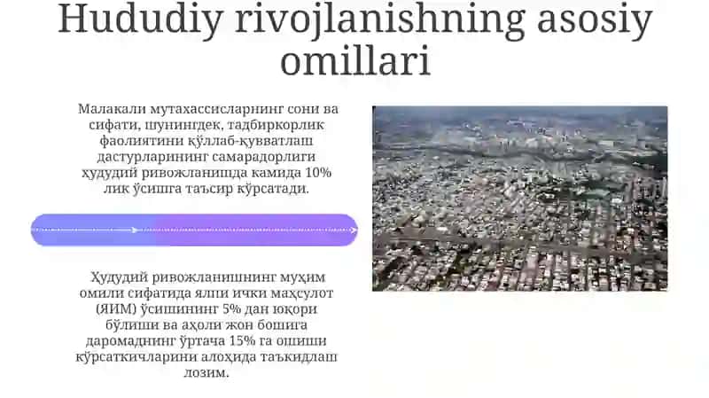 Hududiy rejalashtirish va hududiy rivojlanish 4