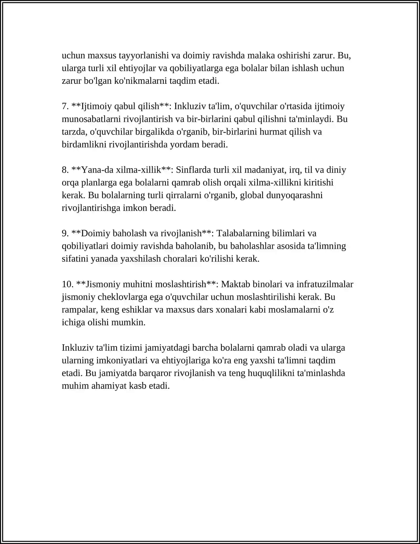 INKULIZIF TALIM TIZIMIDA FAOLIYAT KORSATUVCHI RESURS ÒQITUVCHINING MASAD VA VAZIFALARI 4