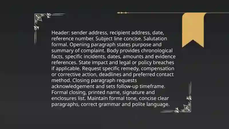 Complaint letter 4