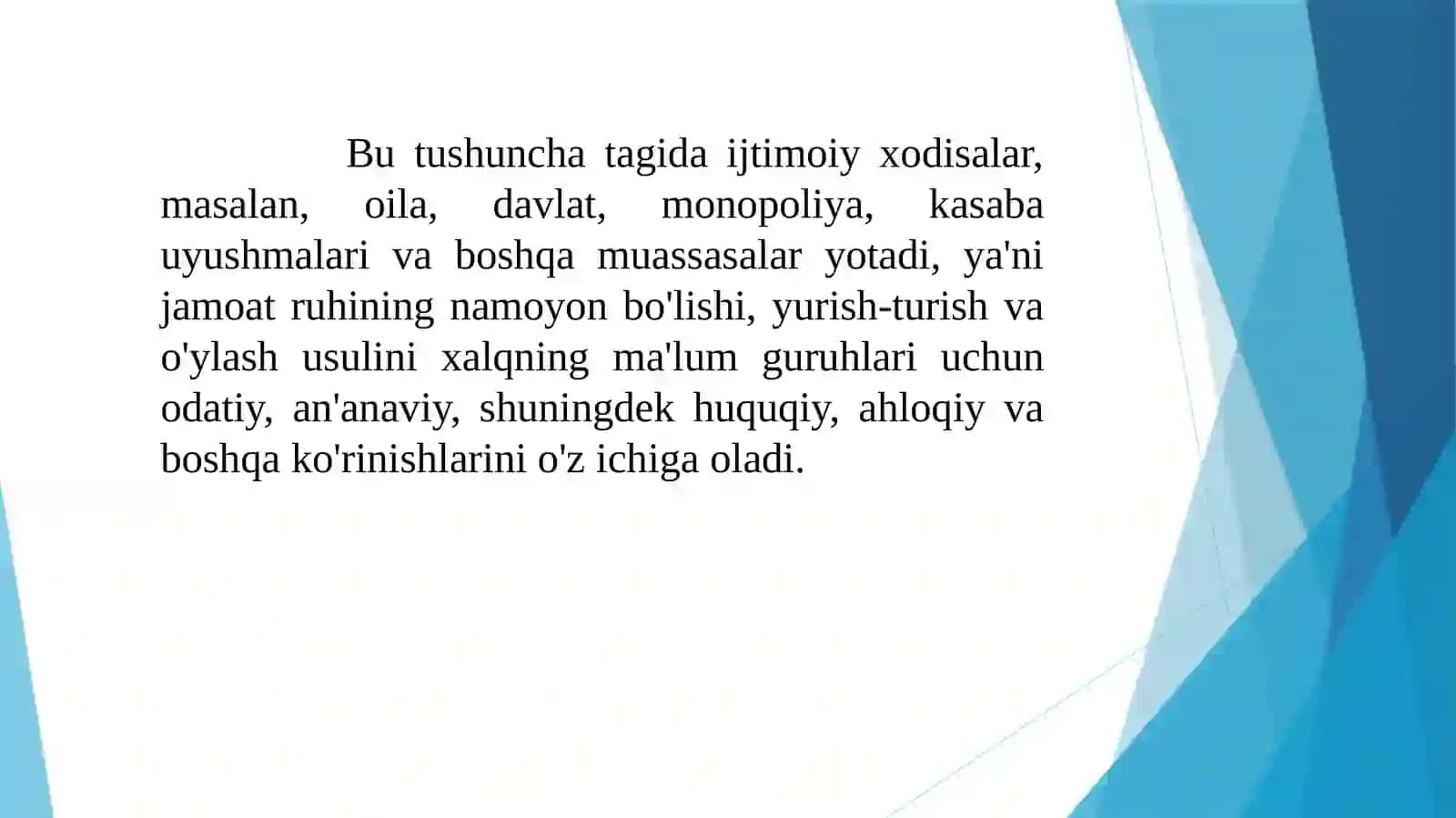 Institutsionalizmning asosiy xususiyatlariga, T.Vebleng'oyalari va Jon R. Kommons qarashlariga oid t 4