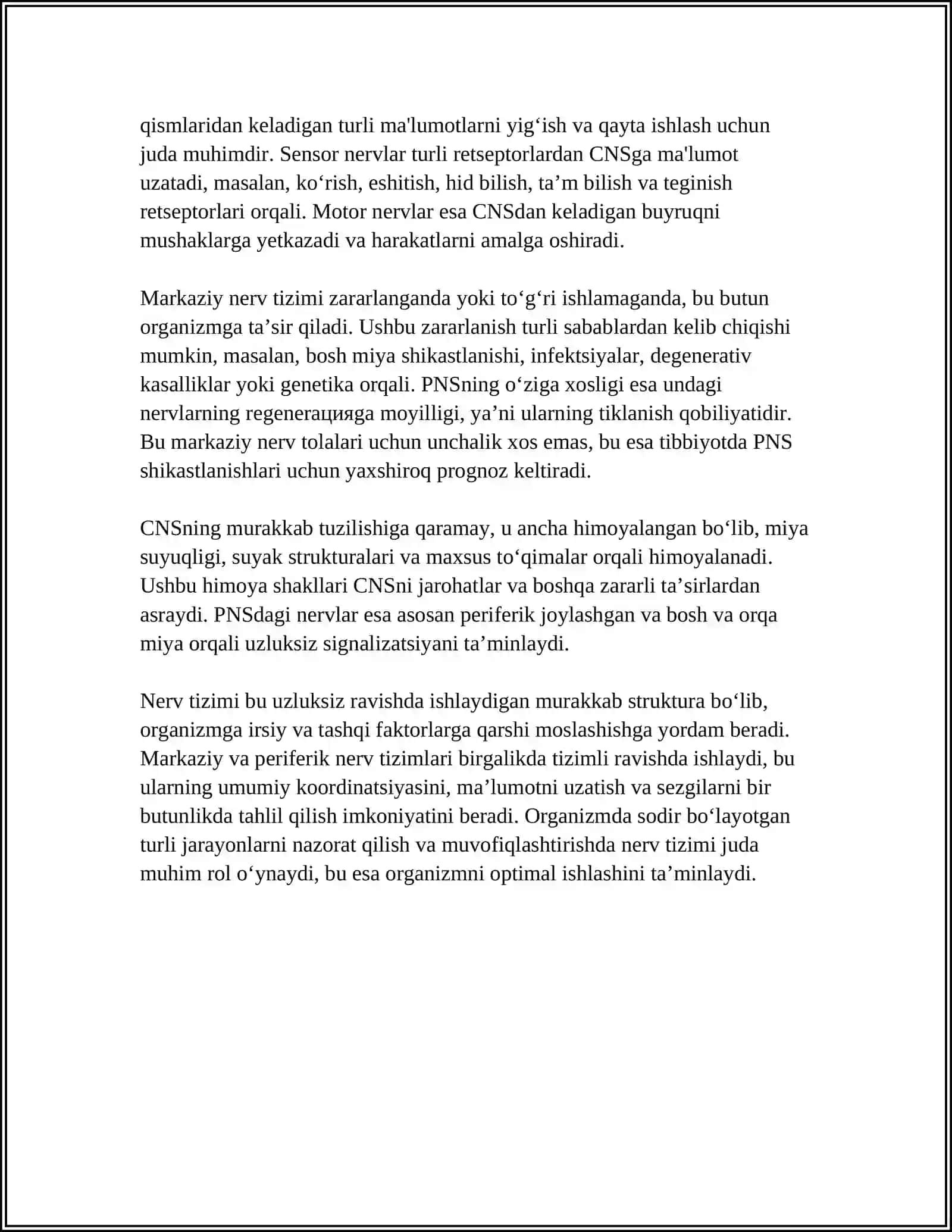 NERV TIZIMINING TURLARI 4
