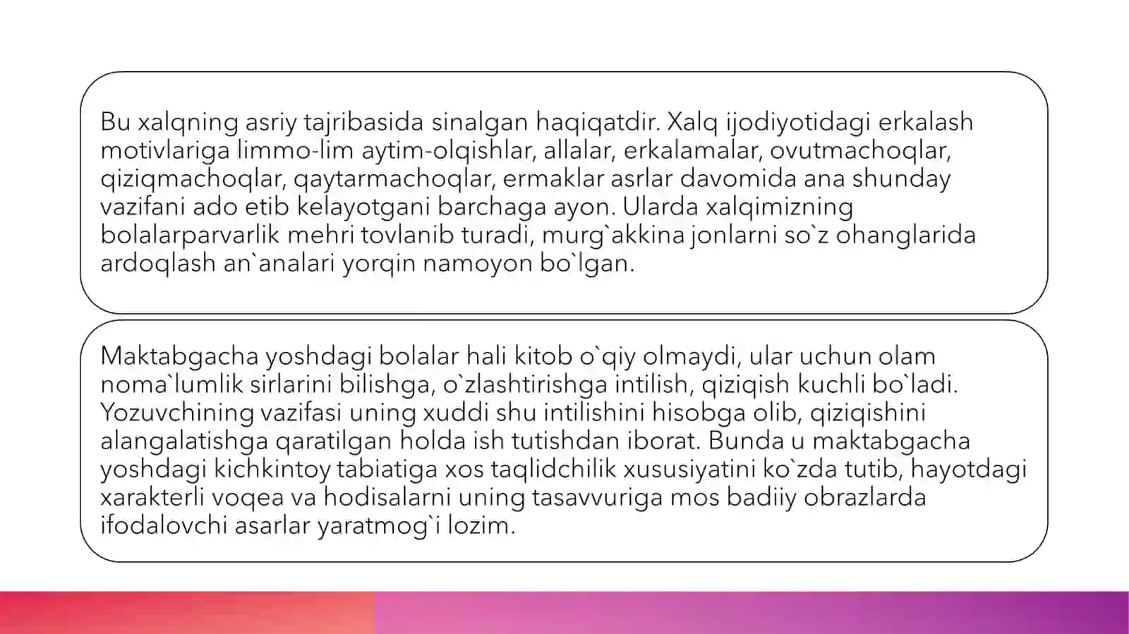 MAKTABGACHA TARBIYA YOSHIDAGI BOLALARGA OID KITOBLARNING XUSUSIYATLARI 4