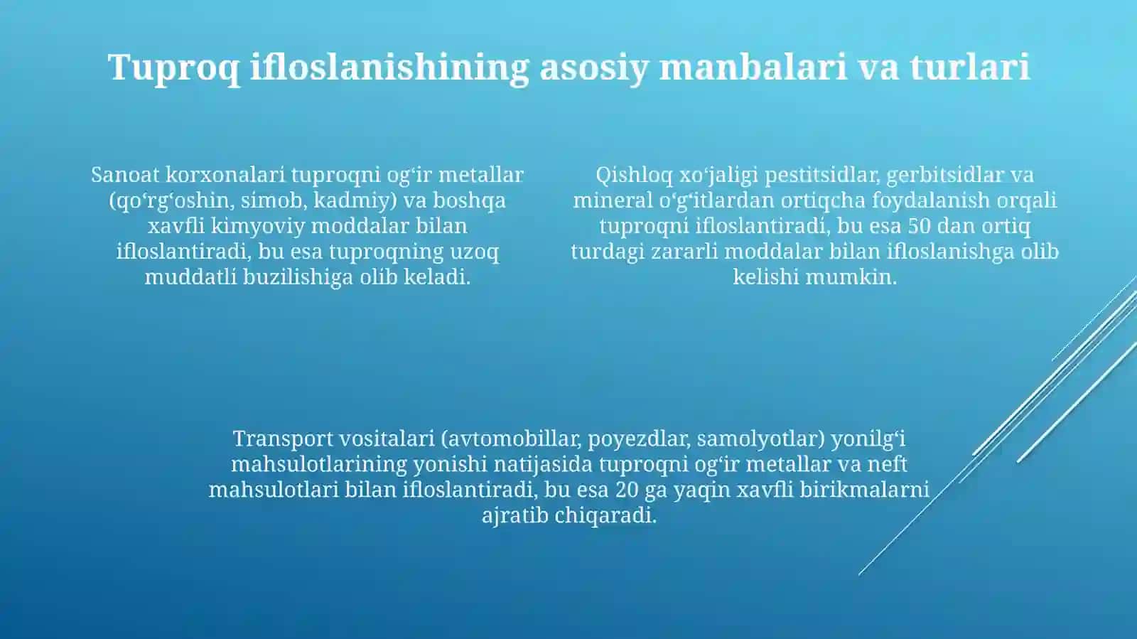 Antropogen omillarning tuproq ifloslanishiga ta'siri 4