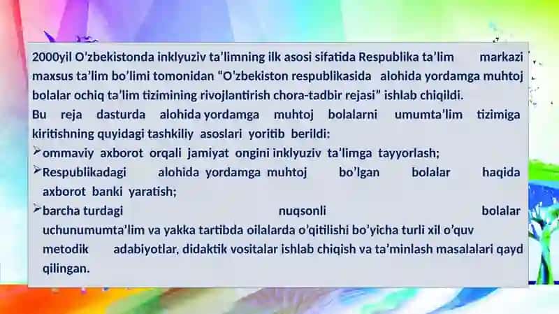 Alohida ta’lim ehtiyojlari bo‘lgan bolalarga ta'lim berish 4