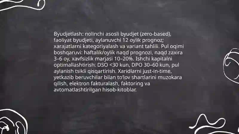 Kichik biznes va xususiy tadbirkorlik faoliyatini rivojlantirishda xarajatlar va ularni minimallashtirish yo‘llari 4