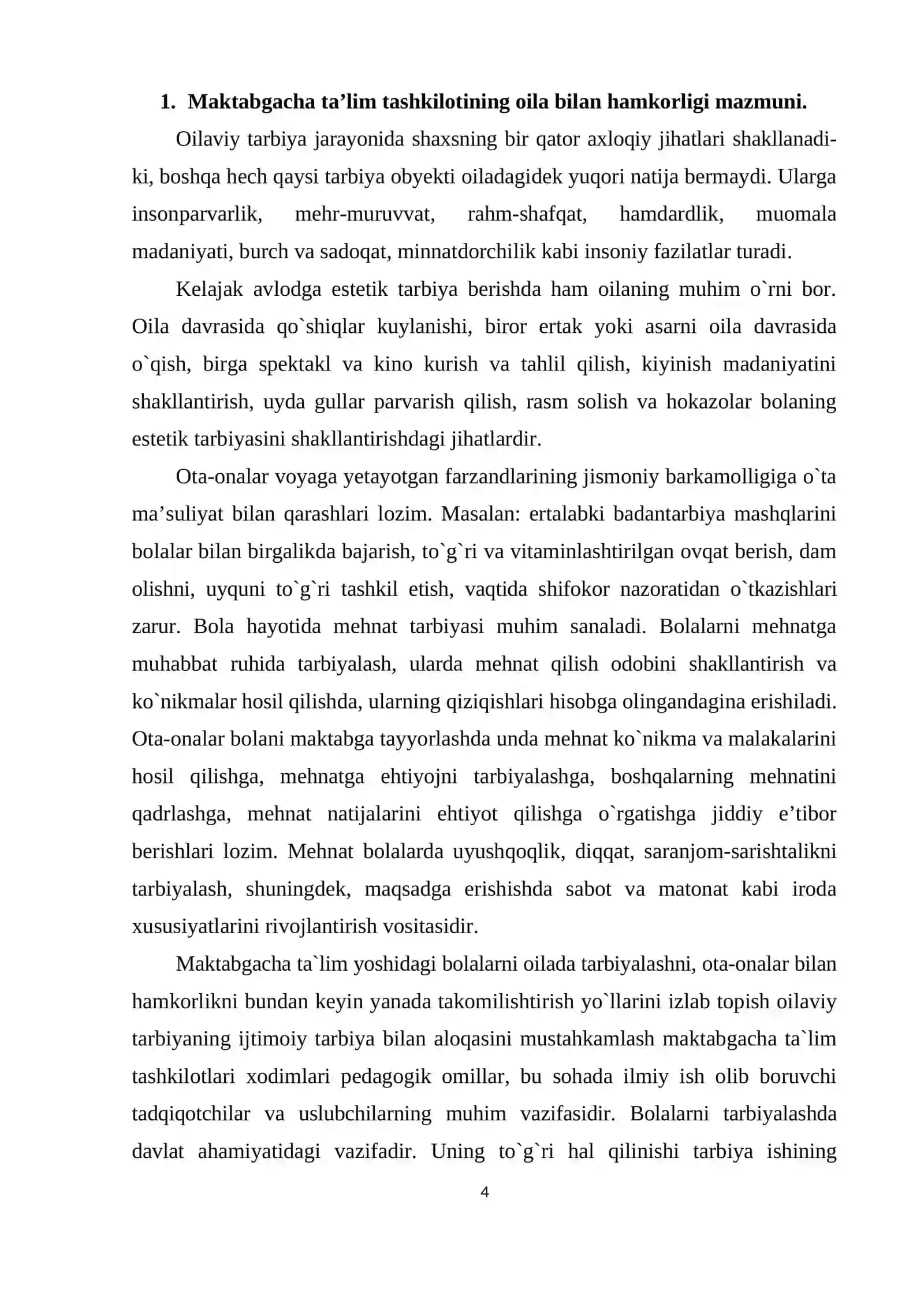 Maktabgacha ta'lim tashkilotining oila bilan hamkorligi 4