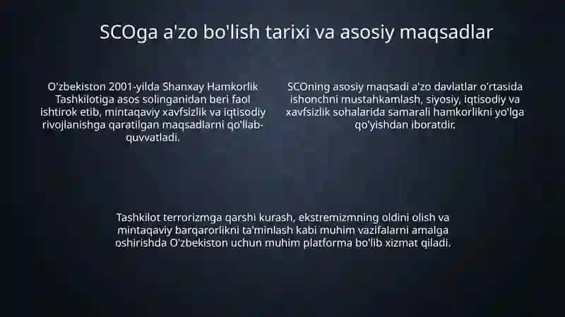 O'zbekiston va SHHT 4