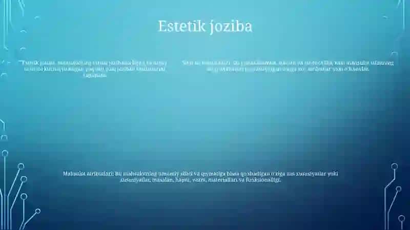 Mahsulot Sifati Ko'Rsatkichlari Turlari 4