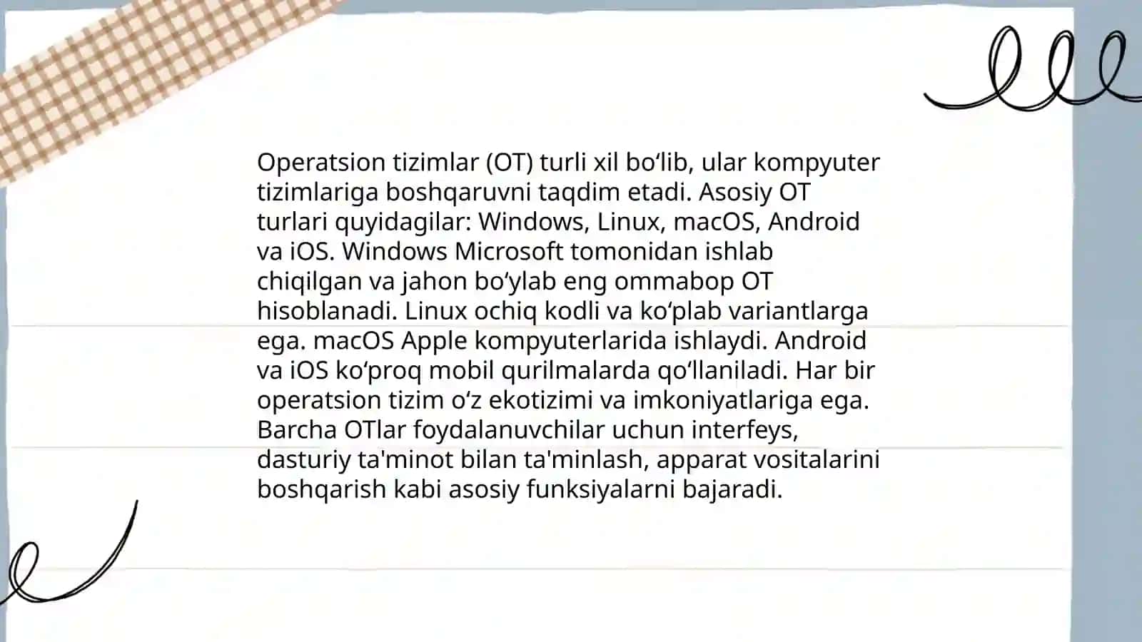 Oʻquvchining dasturiy taʼminotga oid materiallar bilan tanishish 4