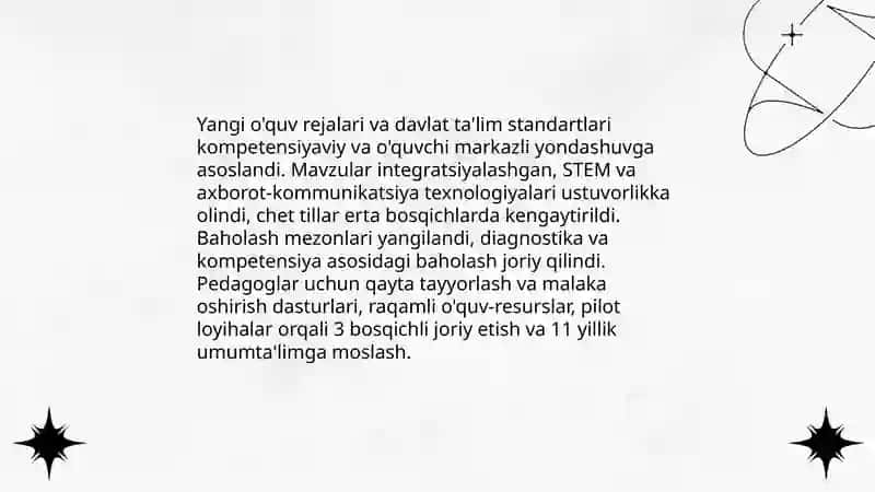 Ta'lim tizimini modernizatsiyalash va ta'lim dasturlarini yangilash 4