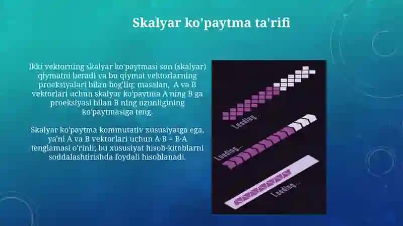 Vektor uzunligi. Vektorning skalyar kupaytmasi 4