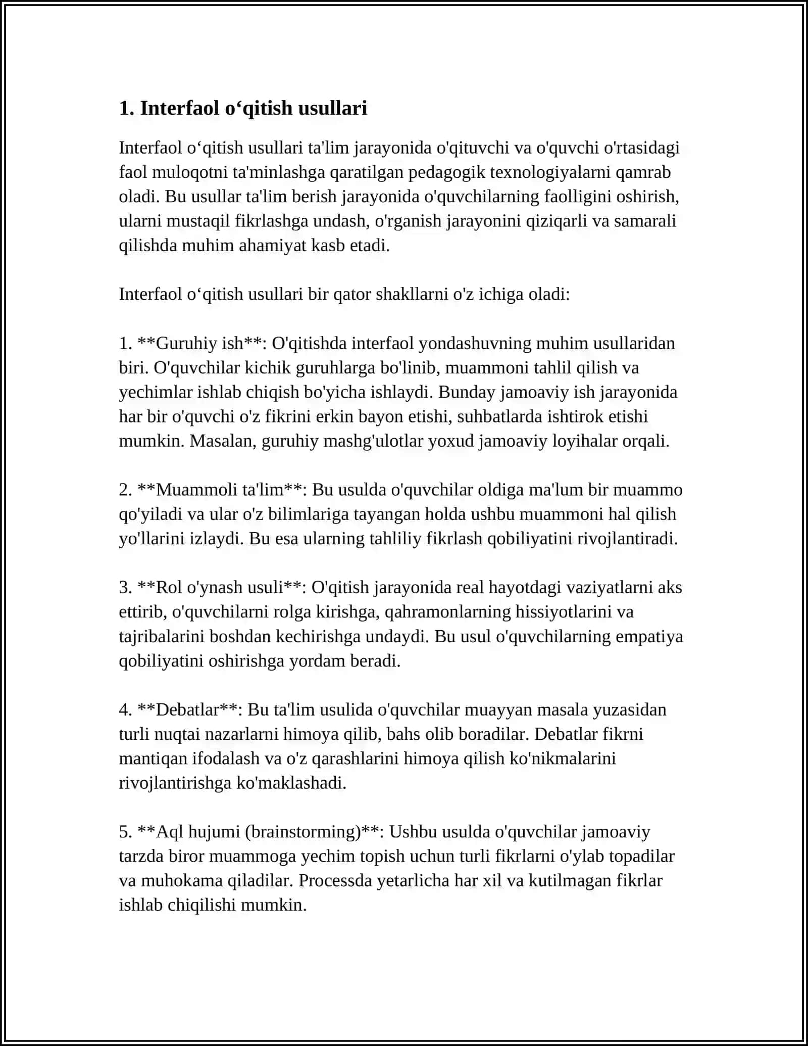 SIFAT SOʻZ MINI OʻRGANISHDA INTERFAOL USULLARNI QOʻLLASH 4