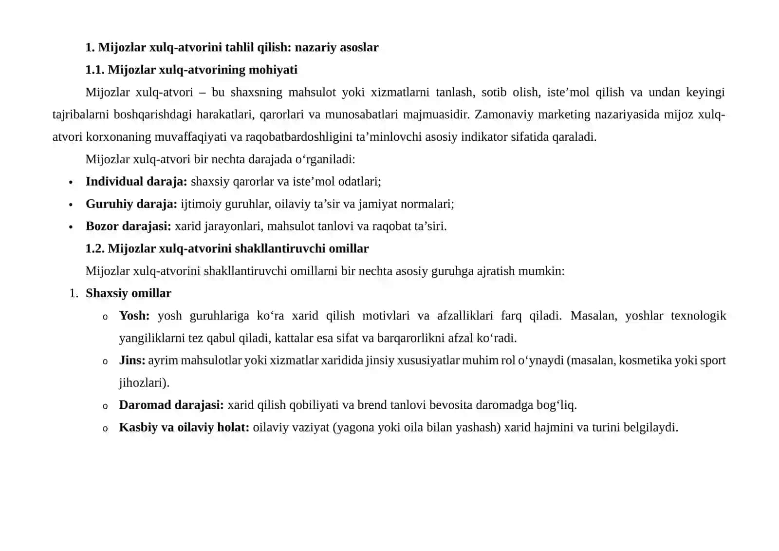MIJOZLAR XULQ-ATVORINI TAHLIL QILISH VA BERILGAN MASALAGA ANIQ YECHIMLAR ISHLAB CHIQISH 4