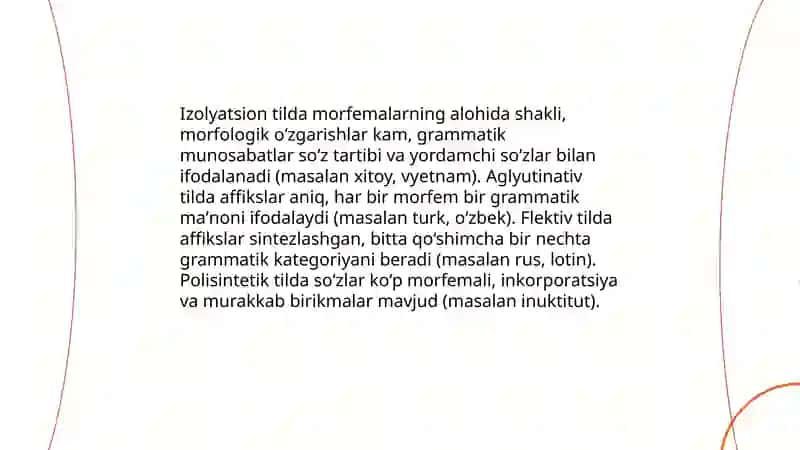 Tilning tipologik tasnifi 4