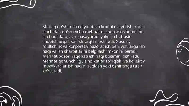 Qo'shimcha qiymat nazariyasin. Xususiy mulkka munosabat 4