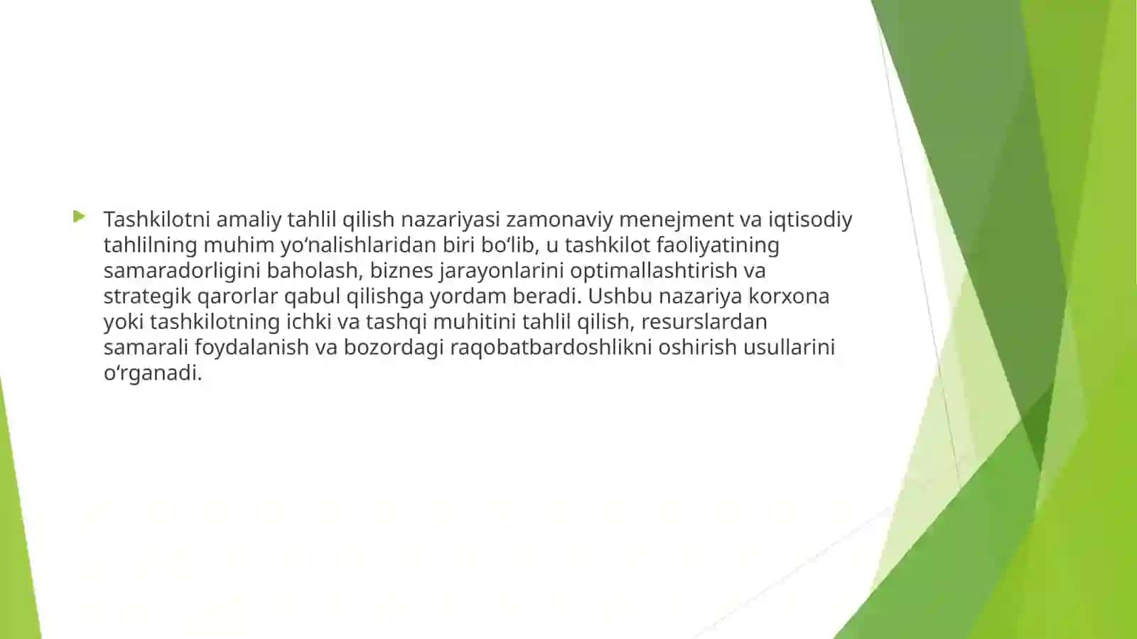 TASHKILOTNI AMALIY TAHLIL QILISH NAZARIYASI 4