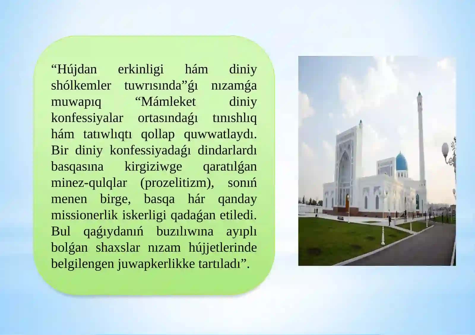 Ózbekstanda iskerlik júrgiziwshi diniy konfessiyalar 4