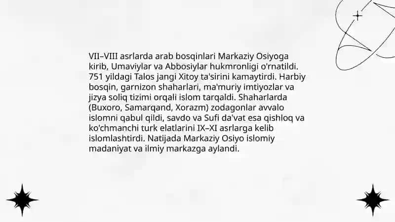 Markaziy Osiyo va Islom Sivilizatsiyasi 4