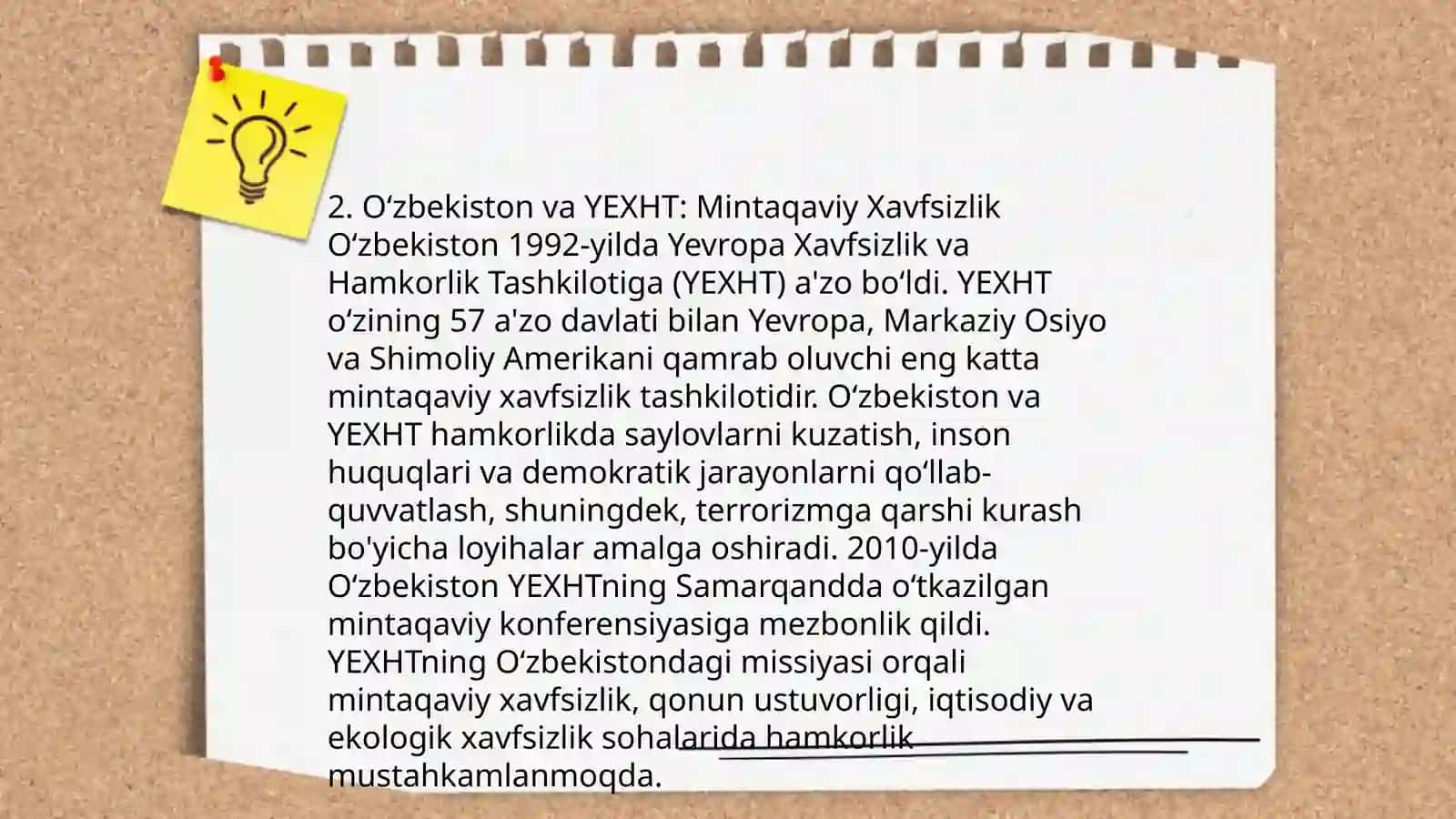 Oʻzbekistonning xalqaro tashkilotlar va xorijiy davlatlar bikan hamkorligi 4