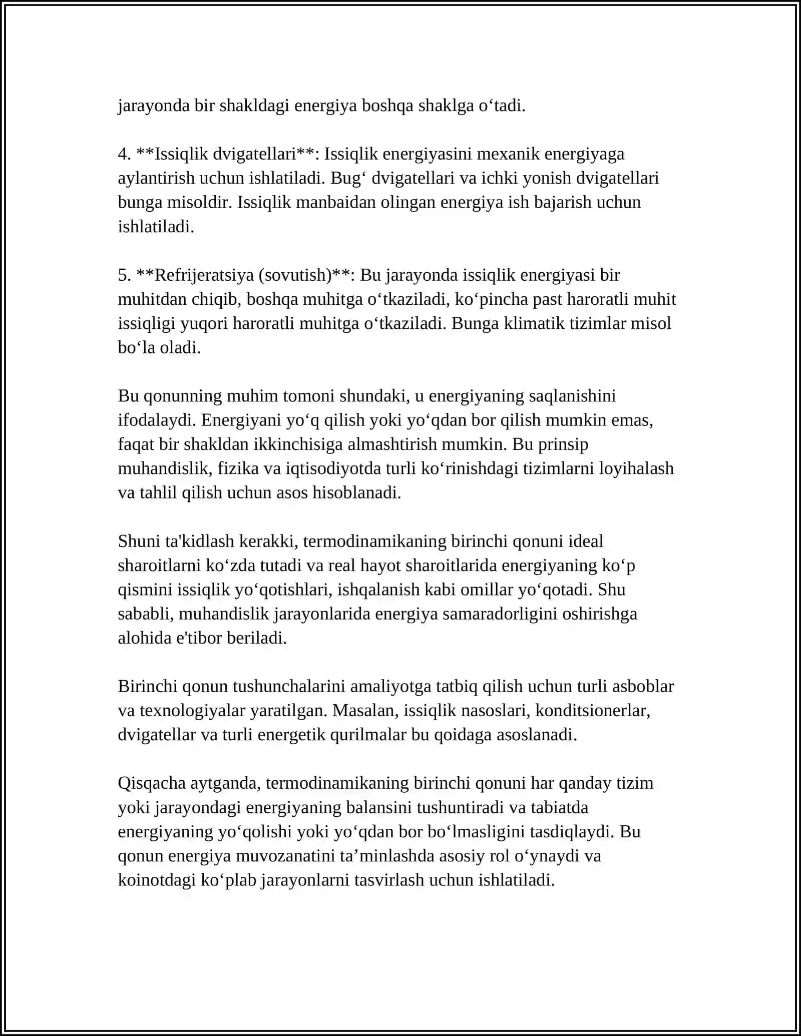 TERMODINAMIKANING QONUNLARI 4