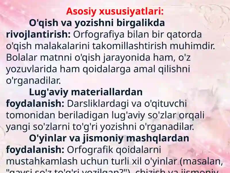 ORFOGRAFIYANI O‘RGANISHDA KREATIV METOD VA USULLAR 4