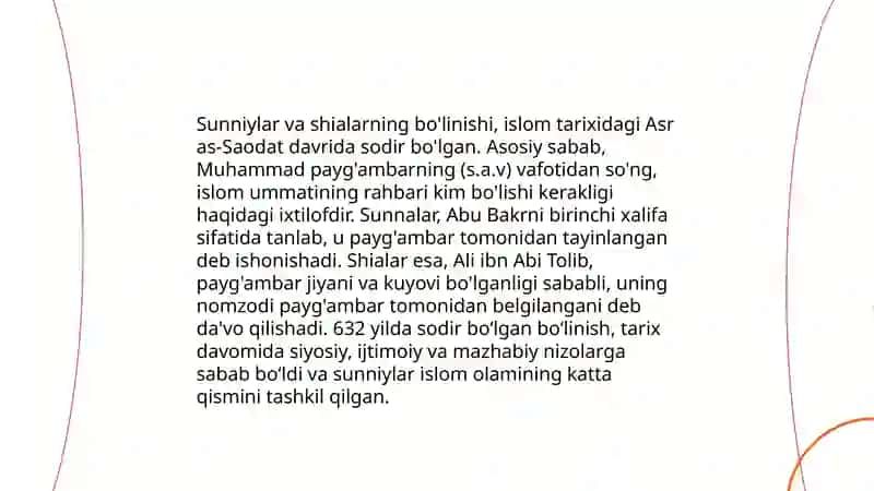 Islom oqimlari va yoʻnalishlarining paydo bolish sabablari va oqibatlari 4
