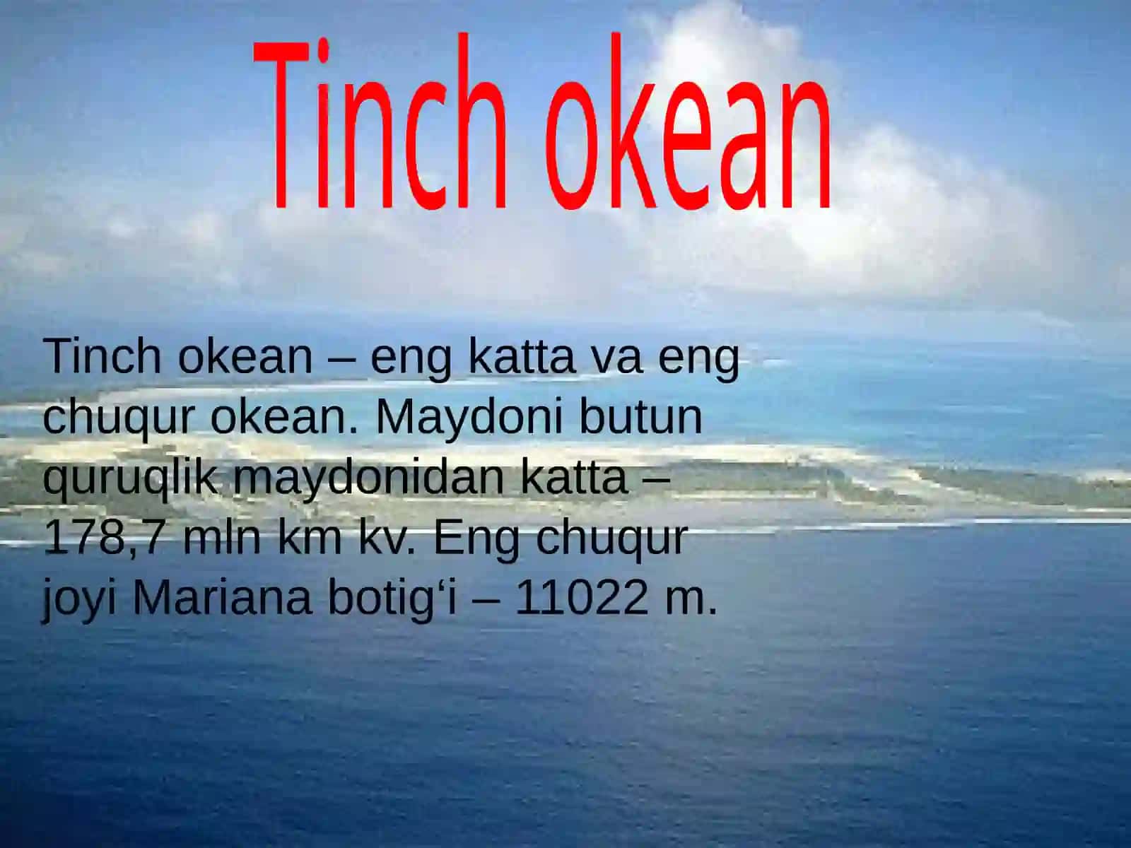 5-sinf Geografiya Gidrosferaning tarkibi. Dunyo okeani dars taqdimoti 4