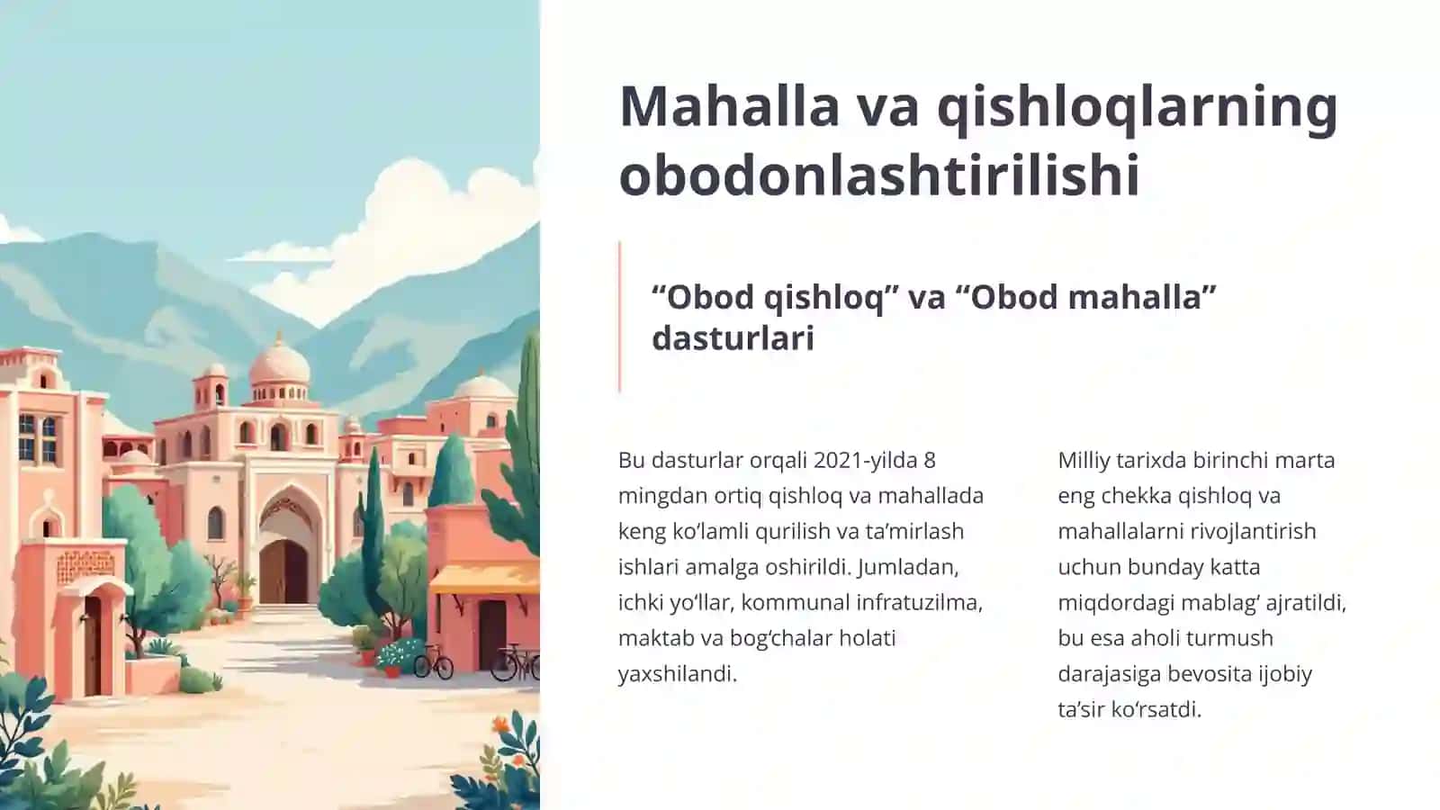Ijtimoiy sohada davlat siyosatining takomillashib borishi 4