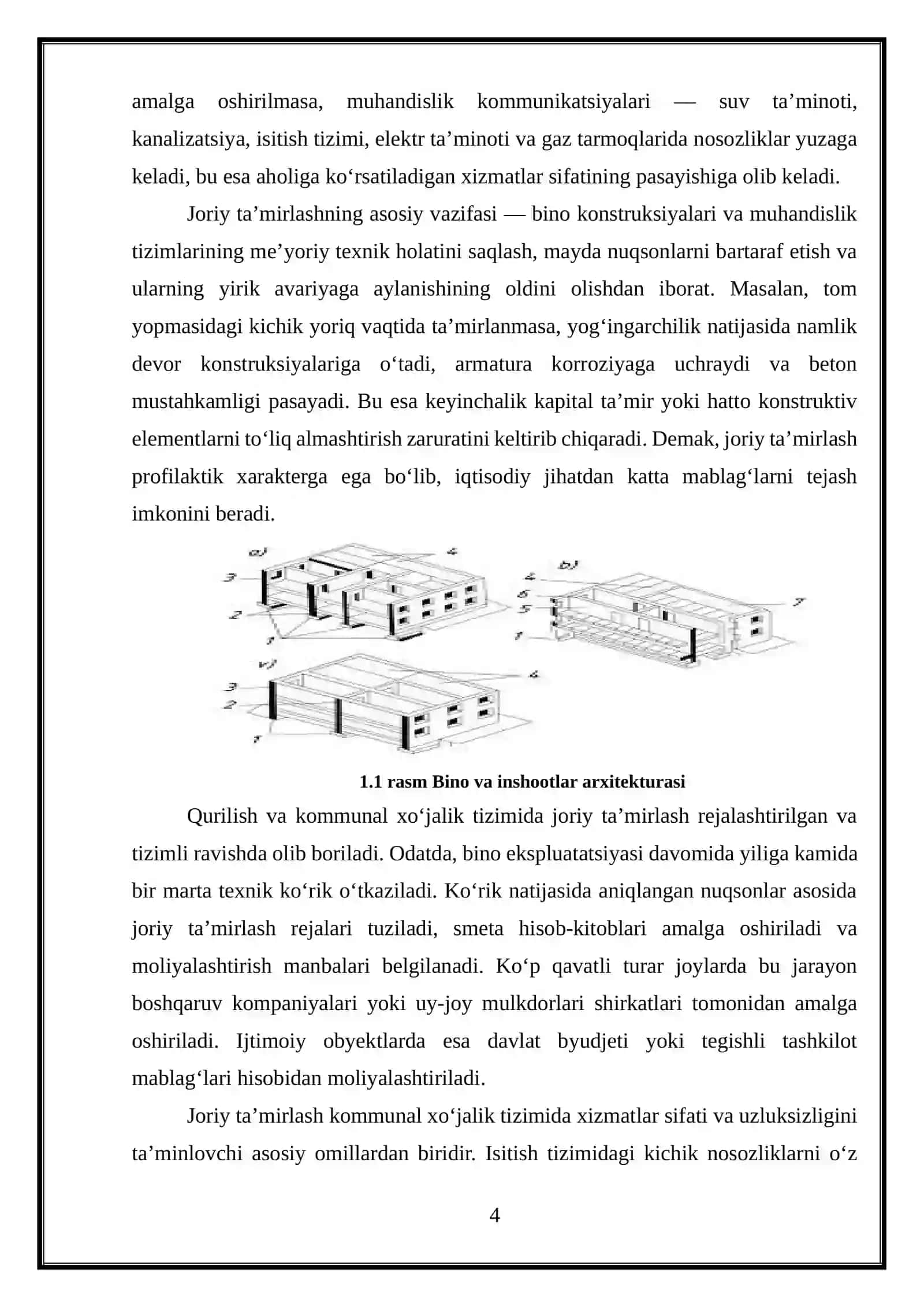 Binolarni joriy ta'minlashni tashkil etish 4