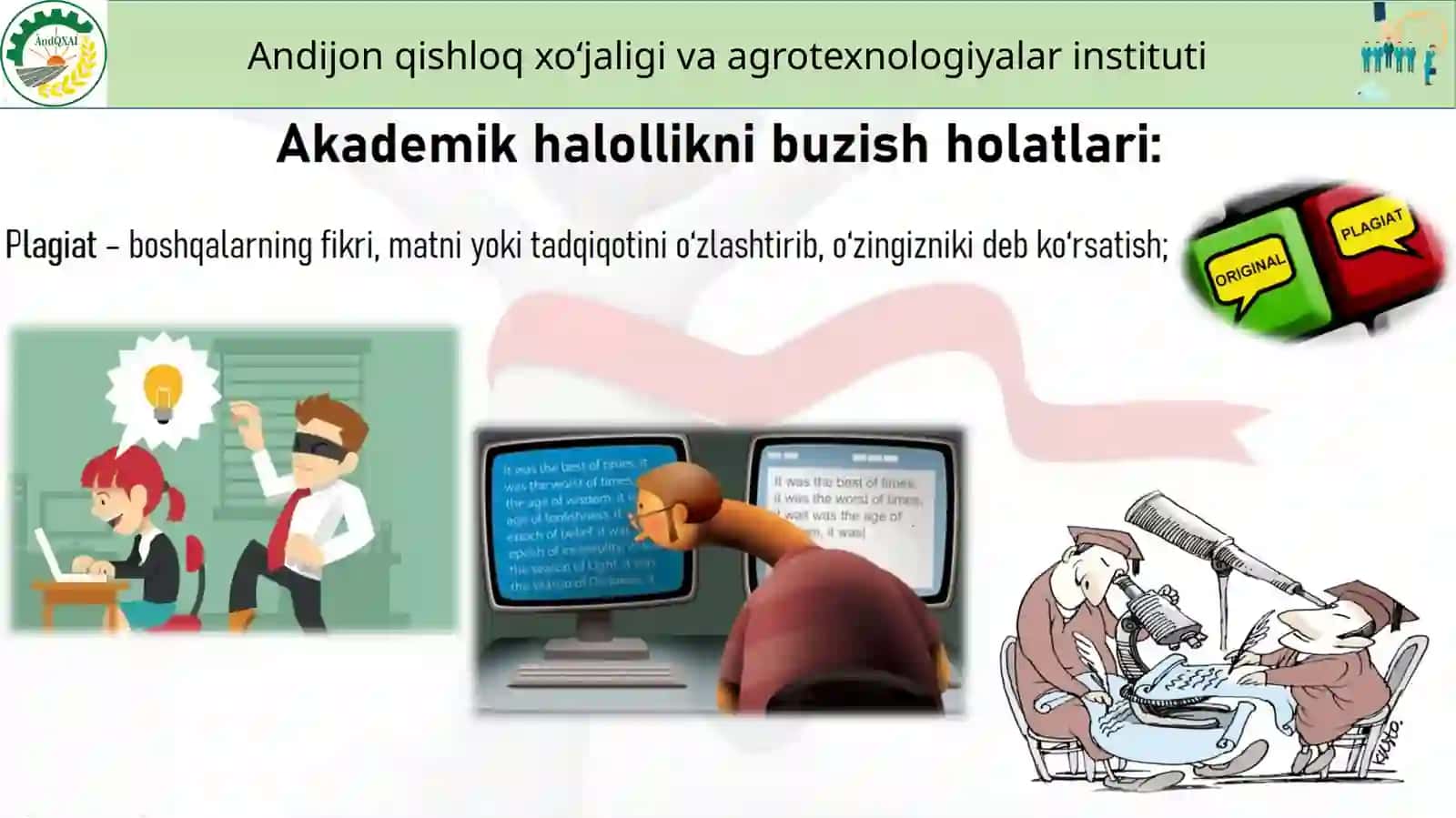 AKADEMIK HALOLLIK: AHAMIYATI,OQIBATLARIVA TAVSIYALAR 4