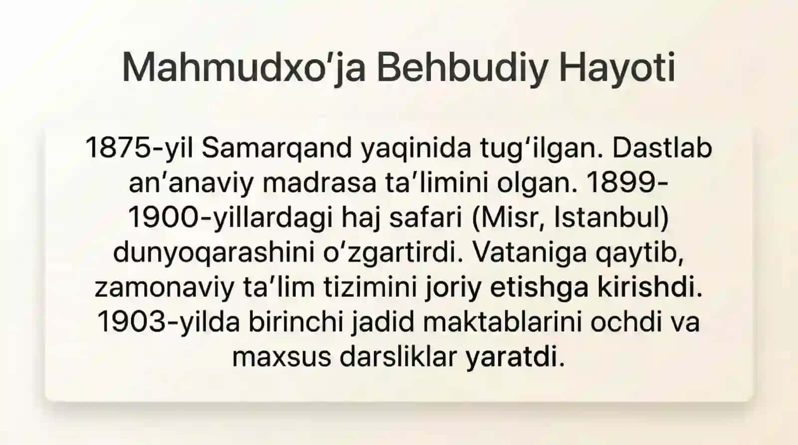 Jadid adabiyotda teatr faoliyati ( Jadid namoyondalari xayoti va ijodi) 4
