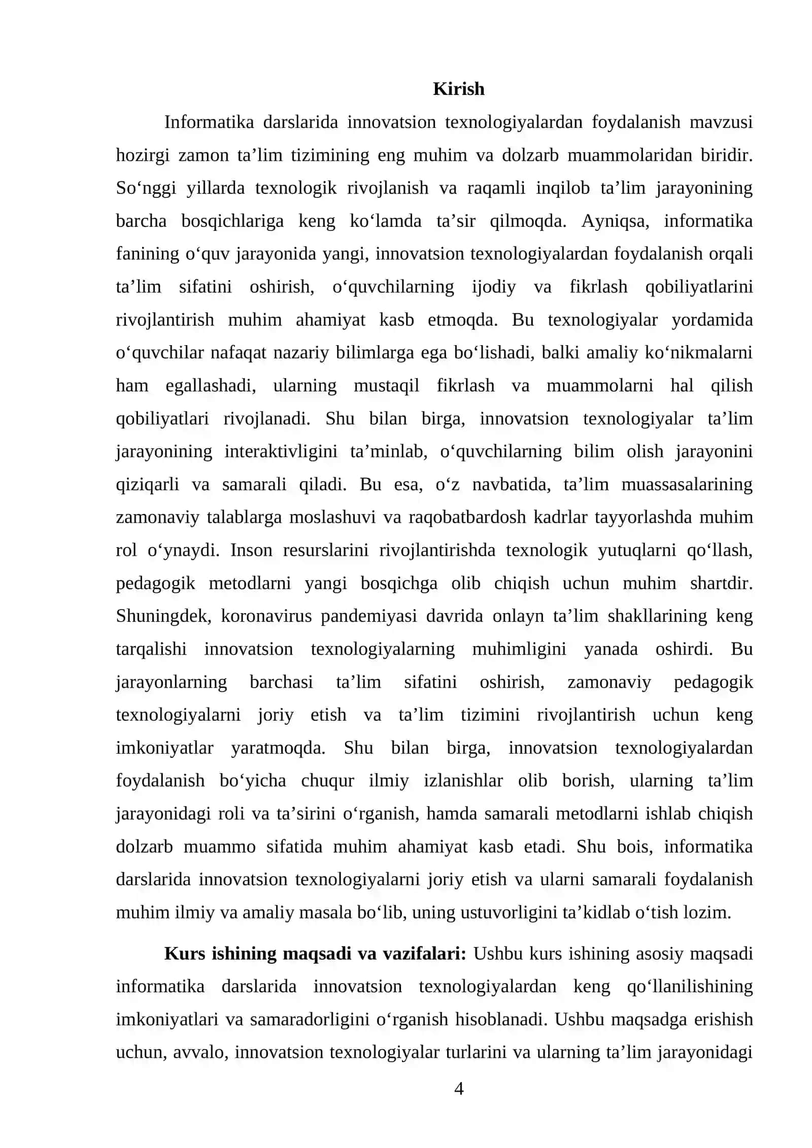 INFORMATIKA DARSLARIDA INNOVATSION TEXNOLOGIYALARDAN FOYDALANISH 4