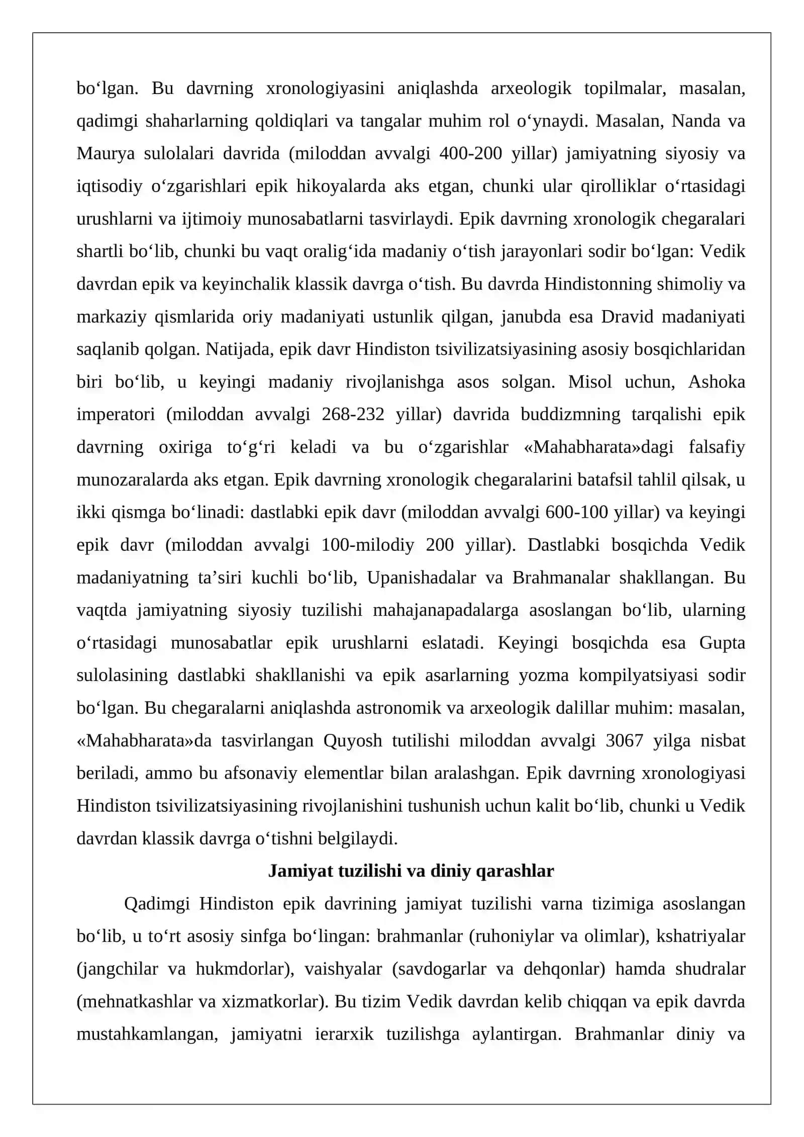 Qadimgi Hindiston epik davri falsafasining xususiyatlari 4