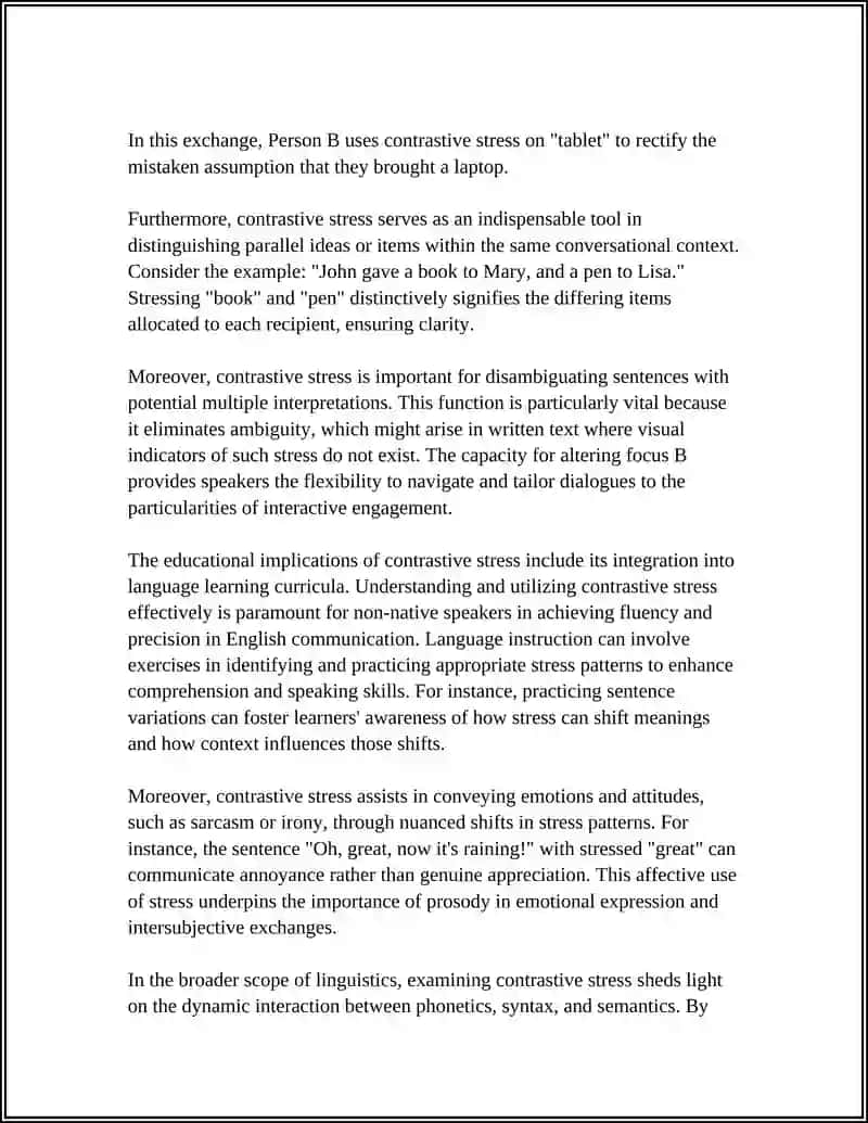 CONTRASTIVE STRESS 4