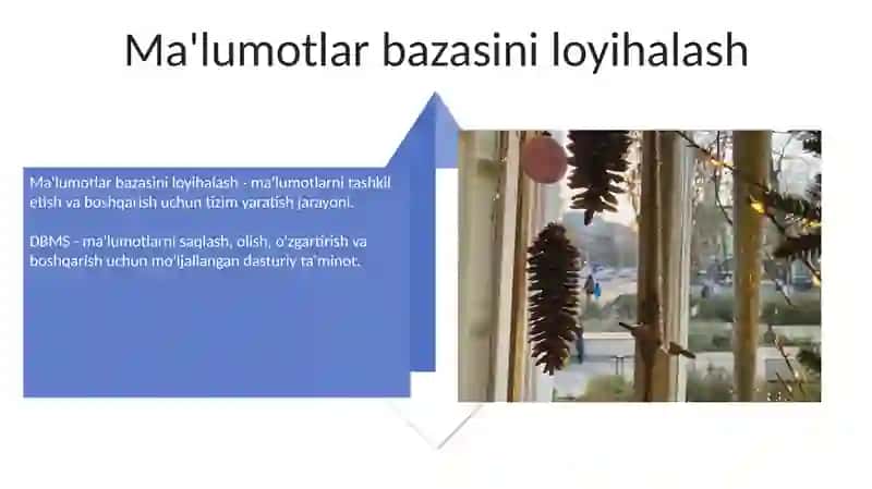 Database Management Sustem (DBMS) o'zbek tilida 4