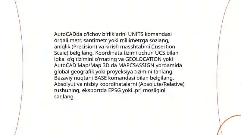 AUTO CAD da topografik plan tuzish 4