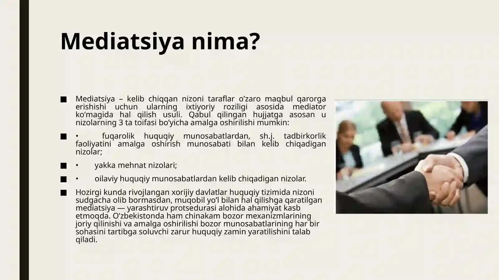 Mediatsiya tamoyillari amalga oshirish tartibi va muddati 4