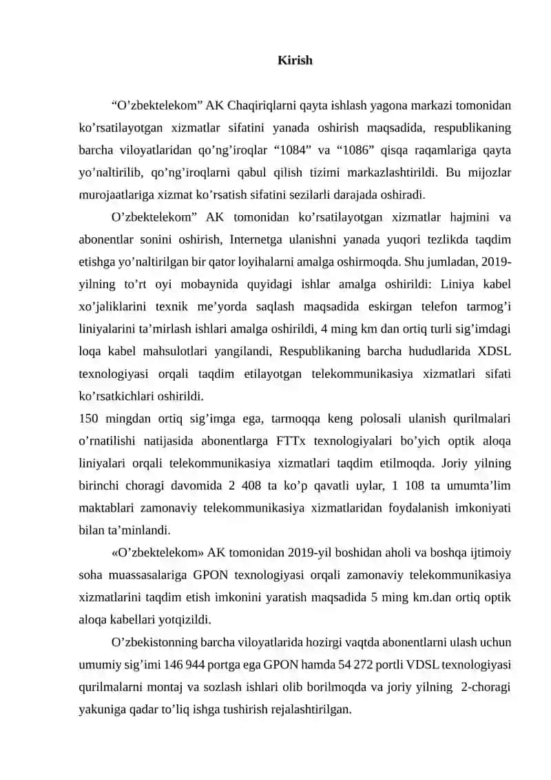 Andijon – Sirdaryo viloyatlari orasida optik transport tarmog‘ini loyixalashtirish 4
