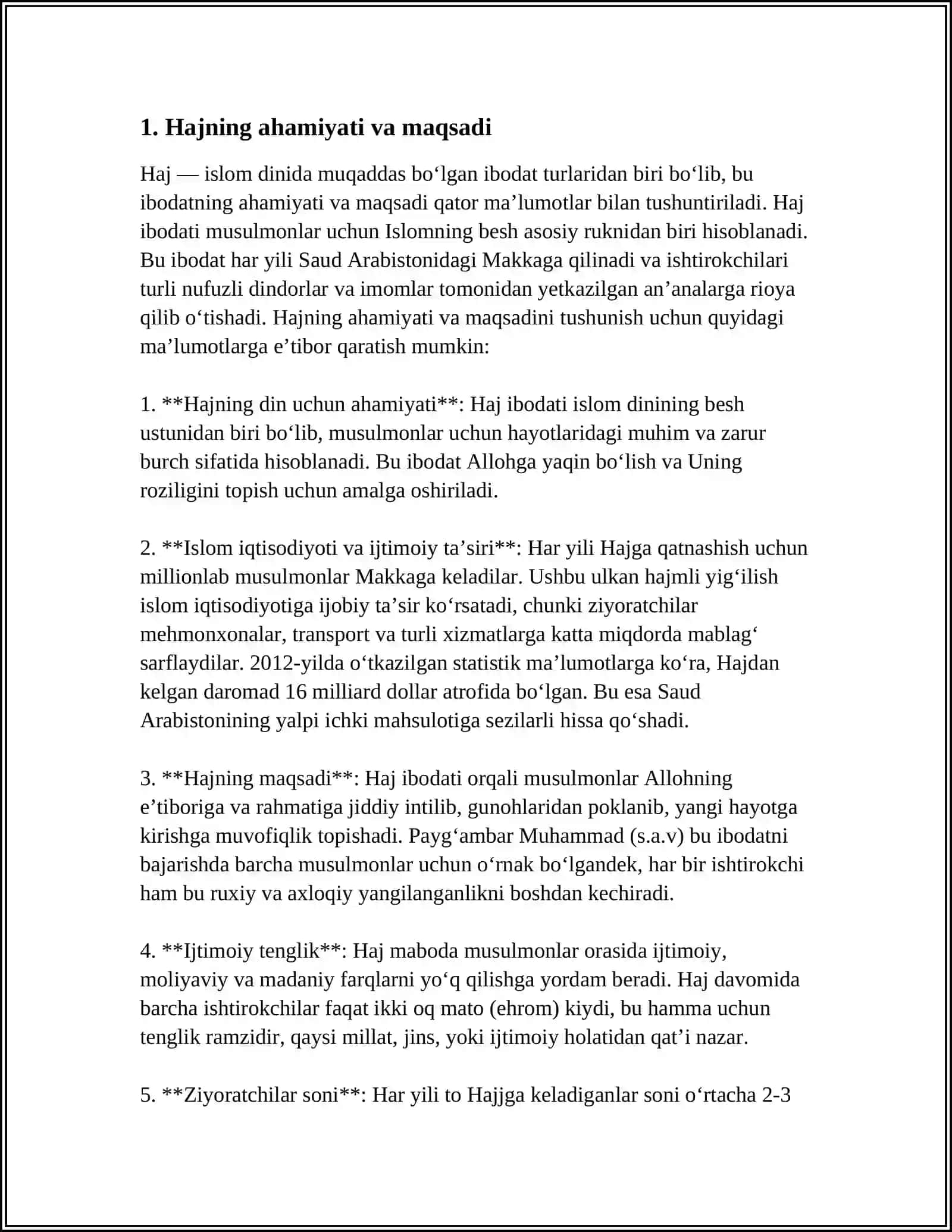 ISH HUJJATLARI VA ULARGA QOʻYILADIGAN ASOSIY TALABLAR 4