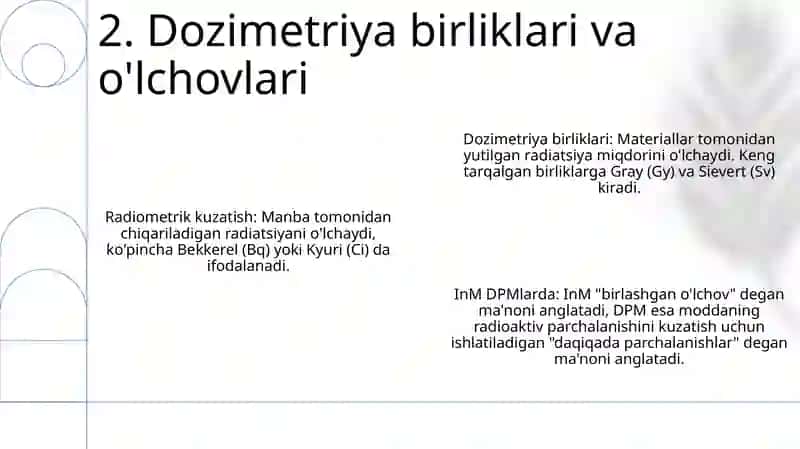 Dozimetrik asoslari 4