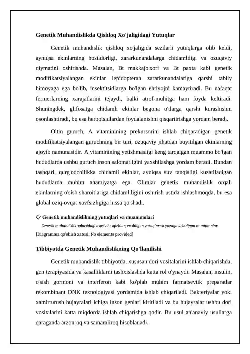 Genetik Injeneriya Yutuqlari va Muammolari 4